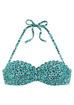 Lascana Bügel-Bandeau-Bikini-Top Bikini Oberteil Damen mint-bedruckt