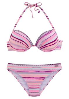 VENICE BEACH Push-Up-Bikini Bikini Set Damen lachs-bedruckt