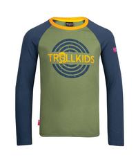 Trollkids Preikestolen Longshirt Kinder - Mossgr&uuml;n/Nachtblau