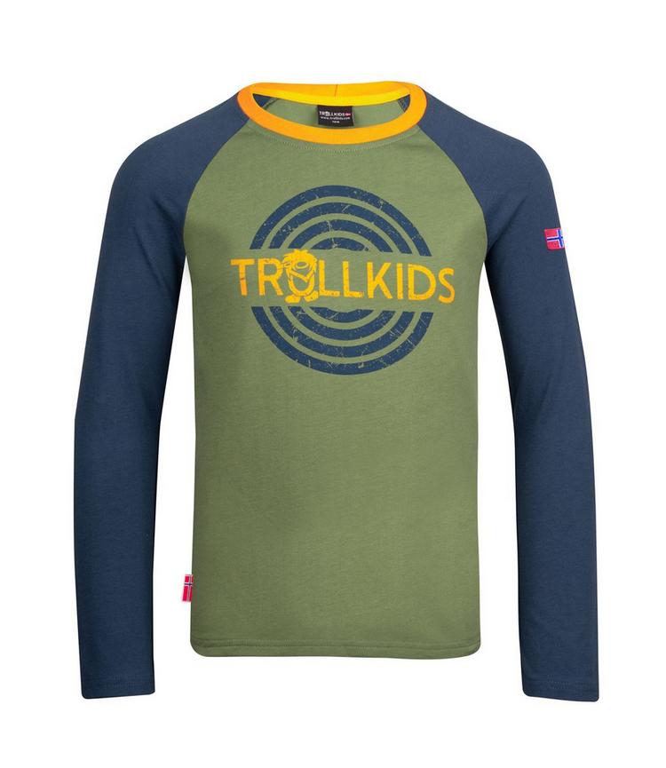 Trollkids Trollkids Preikestolen Longshirt Kinder - Mossgr&uuml;n/Nachtblau - 0 | SportScheck