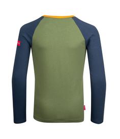 Rückansicht von Trollkids Preikestolen Longshirt Kinder Mossgrün/Nachtblau