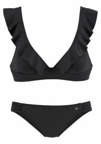 JETTE Triangel-Bikini Bikini Set Damen - schwarz