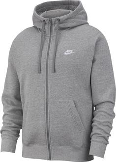 Nike NSW Club Sweatjacke Herren dk grey heather-matte silver-white