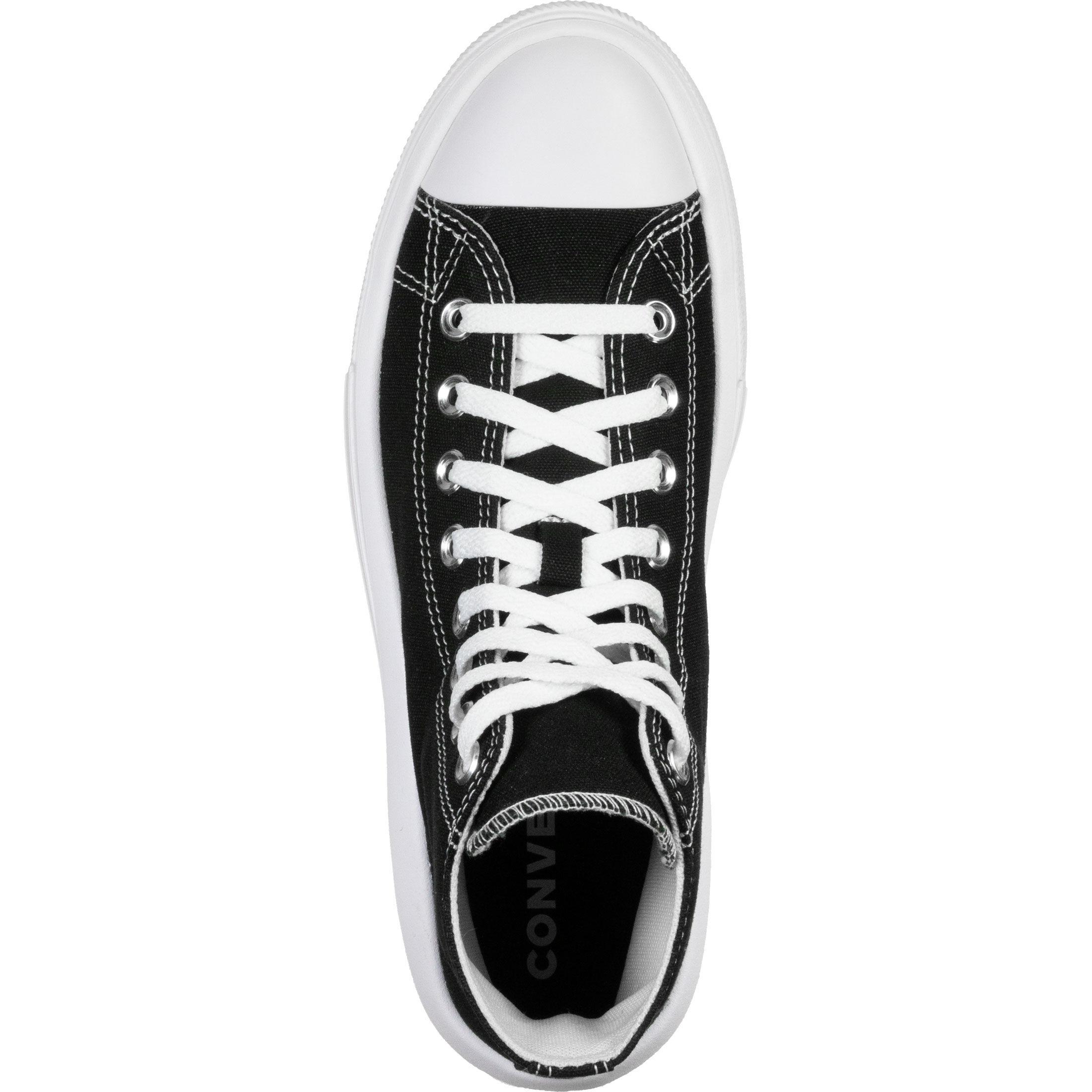 Black and white high top chucks online