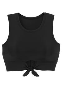 VENICE BEACH Crop-Bikini-Top Bikini Oberteil Damen - schwarz