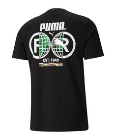 Rückansicht von PUMA INTL T-Shirt T-Shirt Herren schwarzweissgrau