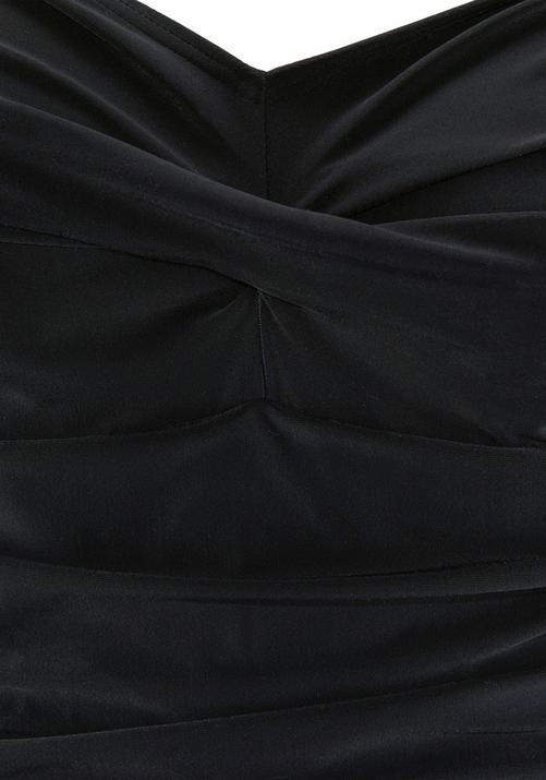 Rückansicht von Lascana Saphir Badeanzug Damen schwarz
