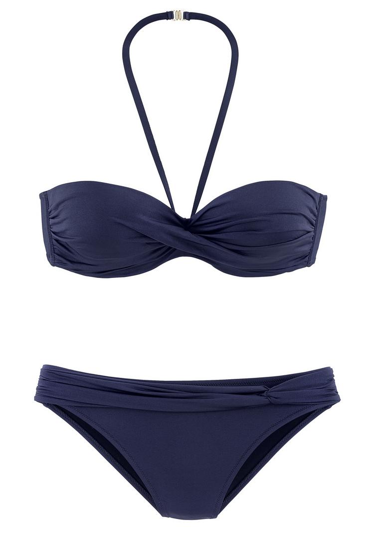 Lascana Lascana B&uuml;gel-Bandeau-Bikini Bikini Set Damen - blau - 8 | SportScheck