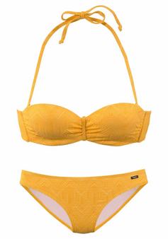 Buffalo Bügel-Bandeau-Bikini Bikini Set Damen gelb