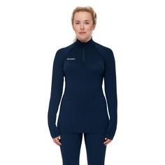 Rückansicht von Mammut Trift Half Zip Langarmshirt Damen marine