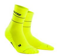 CEP Reflective Mid Cut Socken Damen - neon yellow