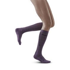 Rückansicht von CEP Reflective Laufsocken Damen purple