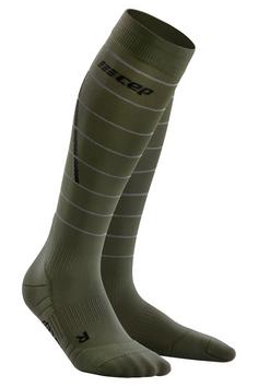 CEP Reflective Laufsocken Damen dark green