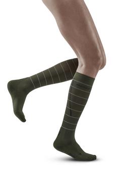 Rückansicht von CEP Reflective Laufsocken Damen dark green