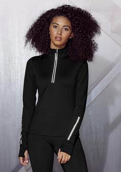 Rückansicht von LASCANA Active Laufshirt Funktionsshirt Damen schwarz