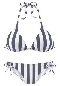 VENICE BEACH Triangel-Bikini Bikini Set Damen - marine-wei&szlig;