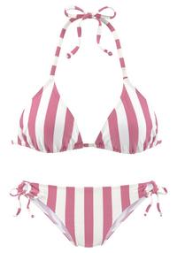 VENICE BEACH Triangel-Bikini Bikini Set Damen - rosa-wei&szlig;