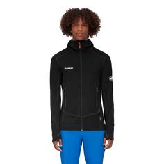 Rückansicht von Mammut Taiss Light Hooded Fleecejacke Herren black