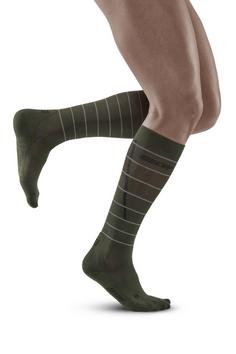 Rückansicht von CEP Reflective Laufsocken Herren dark green