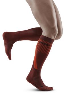 Rückansicht von CEP Cold Weather Laufsocken Herren dark orange