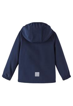 Rückansicht von reima Vantti Softshelljacke Kinder Navy