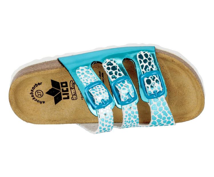 LICO LICO Pantolette Sandalen M&auml;dchen - t&uuml;rkis/weiss - 1 | SportScheck