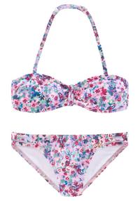 S.OLIVER Bandeau-Bikini Bikini Set Damen - lila-bedruckt