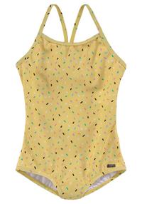 Buffalo Badeanzug Badeanzug Damen - gelb-bedruckt