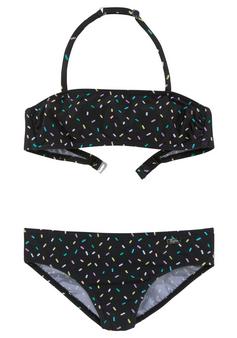 Buffalo Bandeau-Bikini Bikini Set Damen schwarz-bedruckt