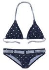 S.OLIVER Triangel-Bikini Bikini Set Damen - marine-wei&szlig;