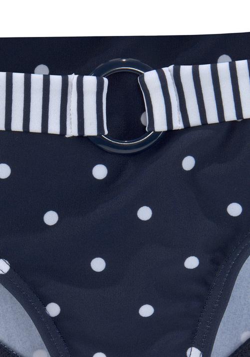 Rückansicht von S.OLIVER Triangel-Bikini Bikini Set Damen marine-weiß
