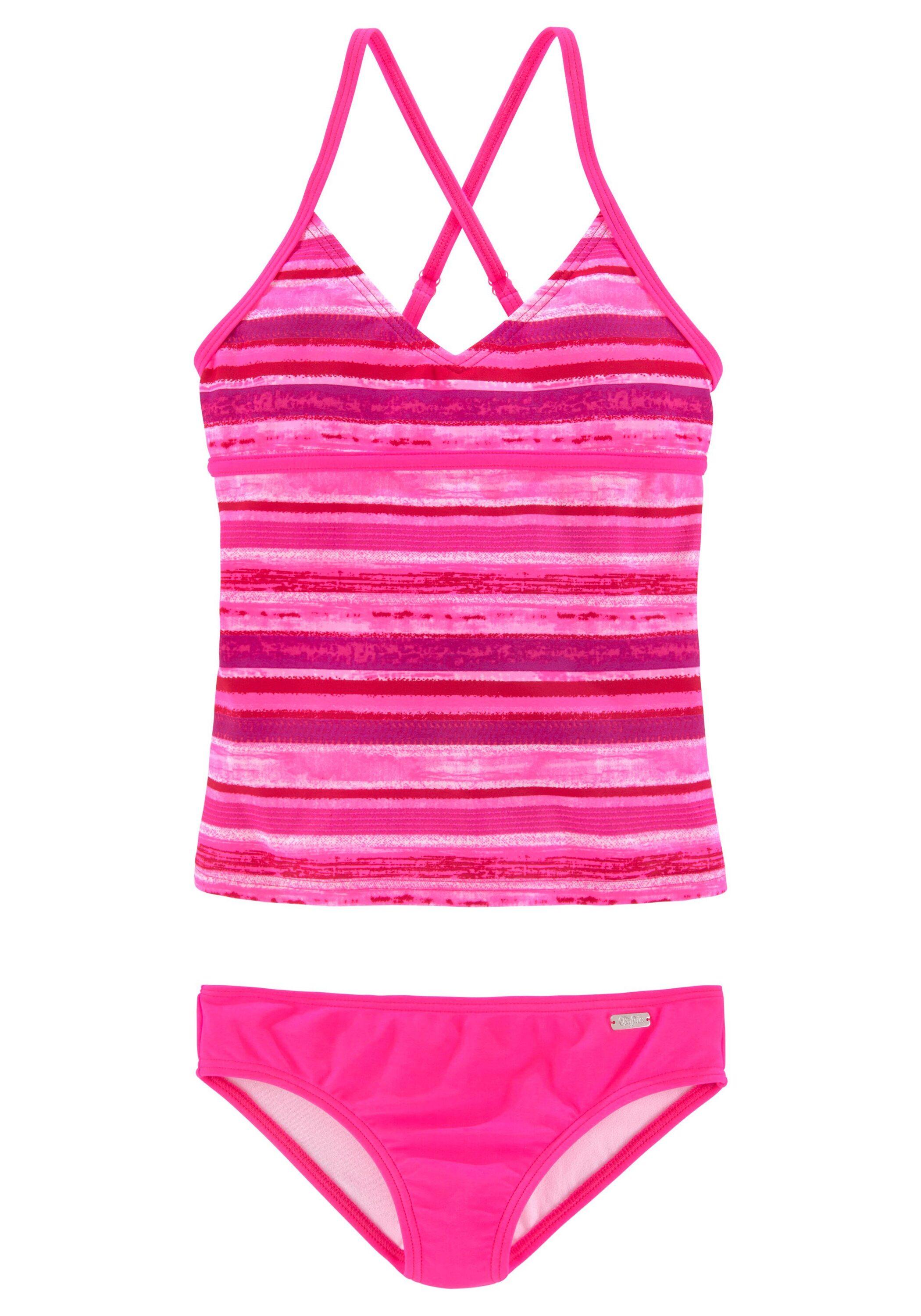 Buffalo Tankini Bikini Set Damen pinkgestreift im Online Shop von