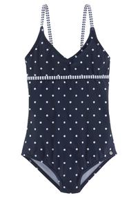 S.OLIVER Badeanzug Badeanzug Damen - marine-wei&szlig;