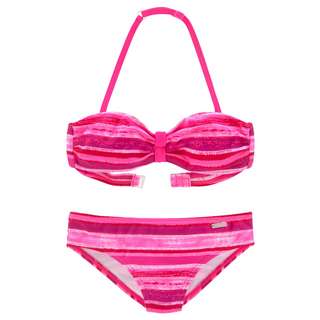 Buffalo Bandeau-Bikini Bikini Set Damen pink-gestreift