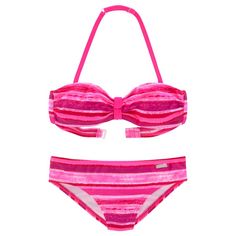Buffalo Bandeau-Bikini Bikini Set Damen pink-gestreift