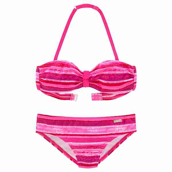 Buffalo Bikini Set Damen pink-gestreift