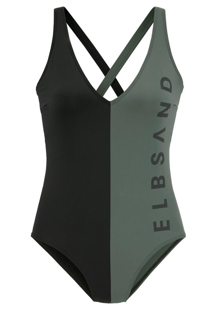 ELBSAND ELBSAND Badeanzug Badeanzug Damen - schwarz-oliv - 0 | SportScheck