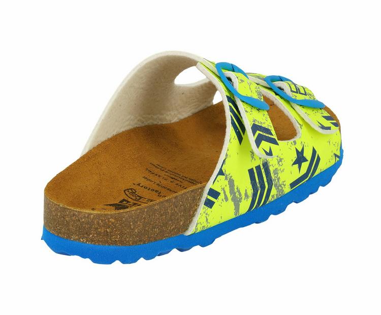 LICO LICO Pantolette Sandalen M&auml;dchen - neongelb/blau - 0 | SportScheck