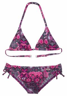 Buffalo Triangel-Bikini Bikini Set Damen aubergine-bedruckt