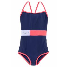 KangaROOS Badeanzug Badeanzug Damen marine-pink-weiß