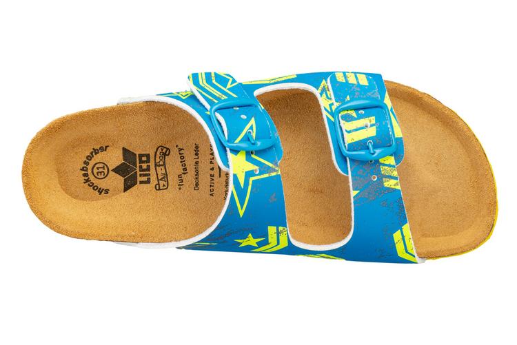 LICO LICO Pantolette Sandalen Jungen - blau/gelb - 1 | SportScheck