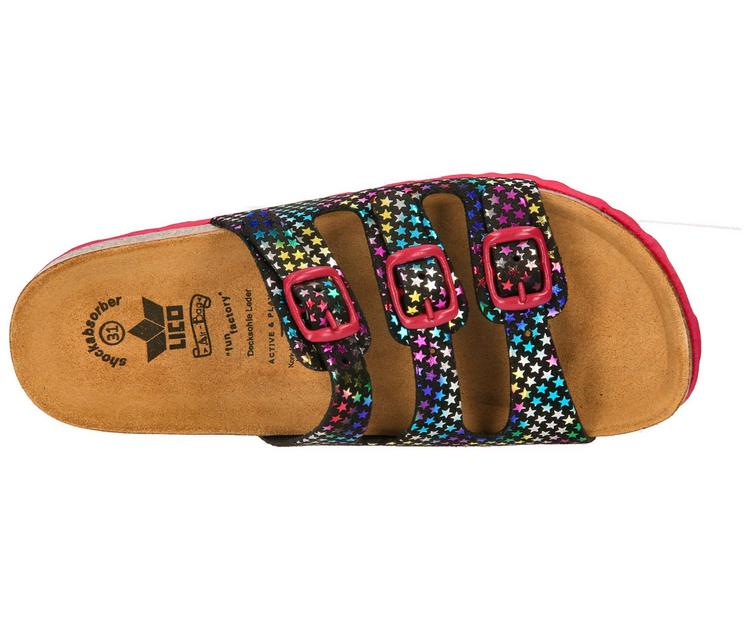 LICO LICO Pantolette Sandalen M&auml;dchen - schwarz/bunt - 1 | SportScheck