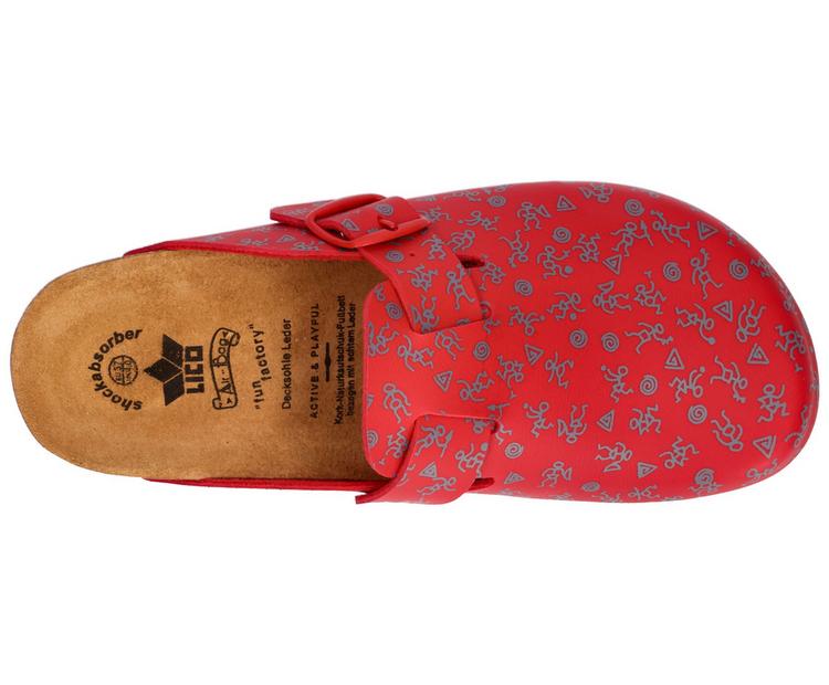 LICO LICO Pantolette Sandalen Damen - rot/grau - 1 | SportScheck