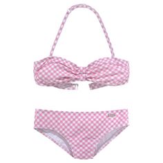 Buffalo Bandeau-Bikini Bikini Set Damen rosa-weiß