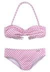 Buffalo Bandeau-Bikini Bikini Set Damen - rosa-wei&szlig;