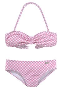 Buffalo Bandeau-Bikini Bikini Set Damen - rosa-wei&szlig;
