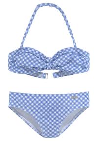 Buffalo Bandeau-Bikini Bikini Set Damen - hellblau-wei&szlig;