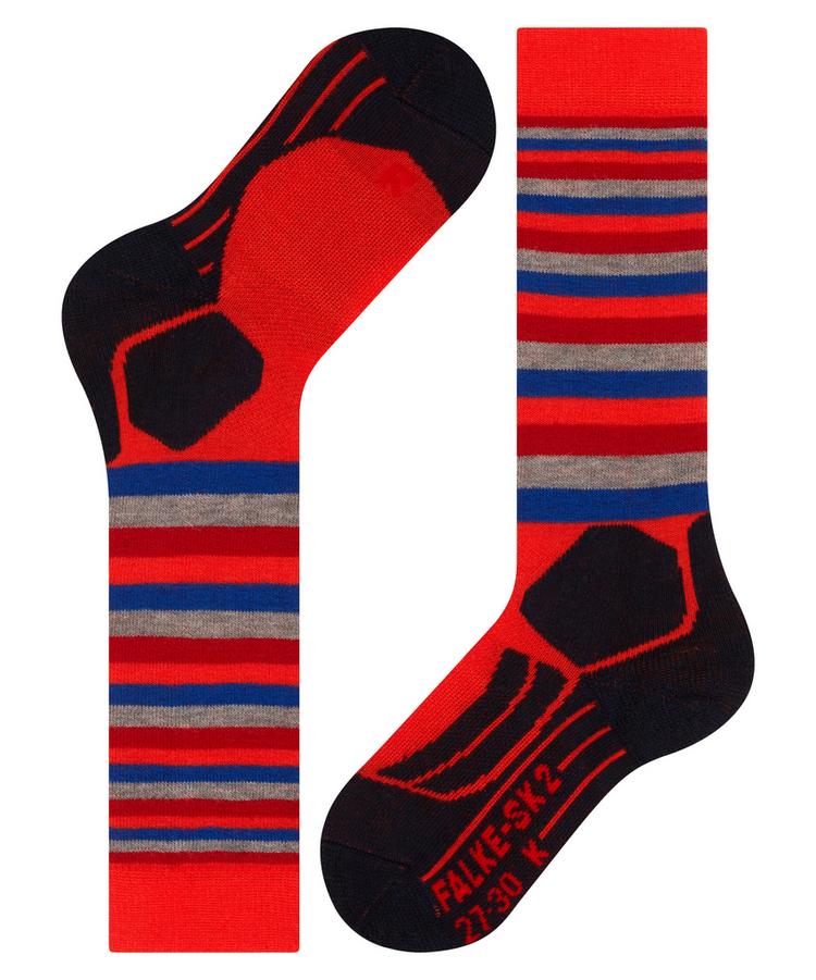 Falke Falke SK2 Intermediate Stripes Ski Socken Kinder - samba orange (8182) - 2 | SportScheck