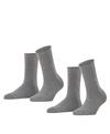 Falke Happy  2-Pack Socks Socken Damen - light greymel. (3390)