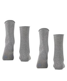 Rückansicht von Falke Happy  2-Pack Socks Freizeitsocken Damen light greymel. (3390)
